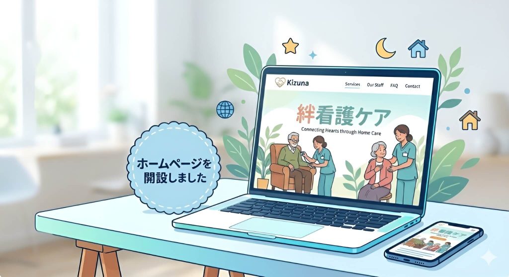 ホームページ開設のお知らせ